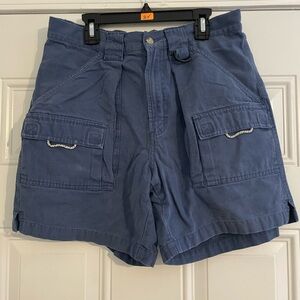 Columbia Blue Cargo Shorts with Utility Design